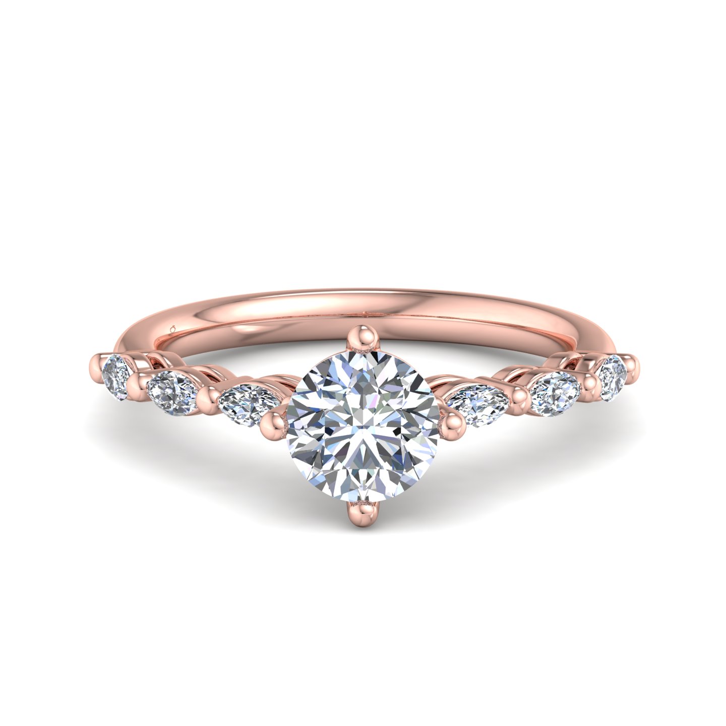 Aubrey Marquise band engagement ring